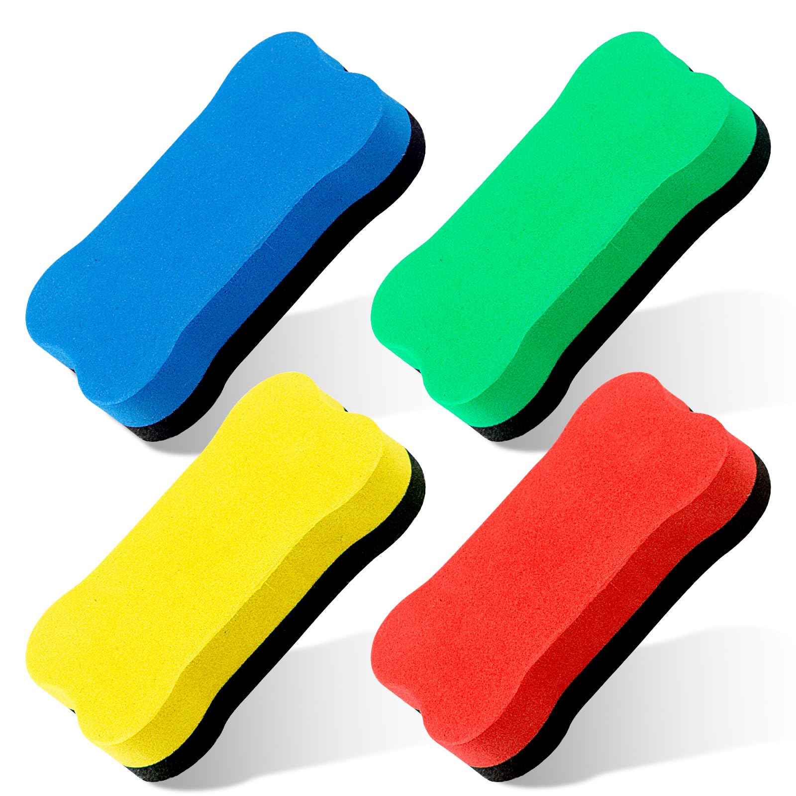 Borradores de pizarra blanca mini, gomas de borrar en seco, limpiador para pizarras (2.7 x 1.5 pulgadas)