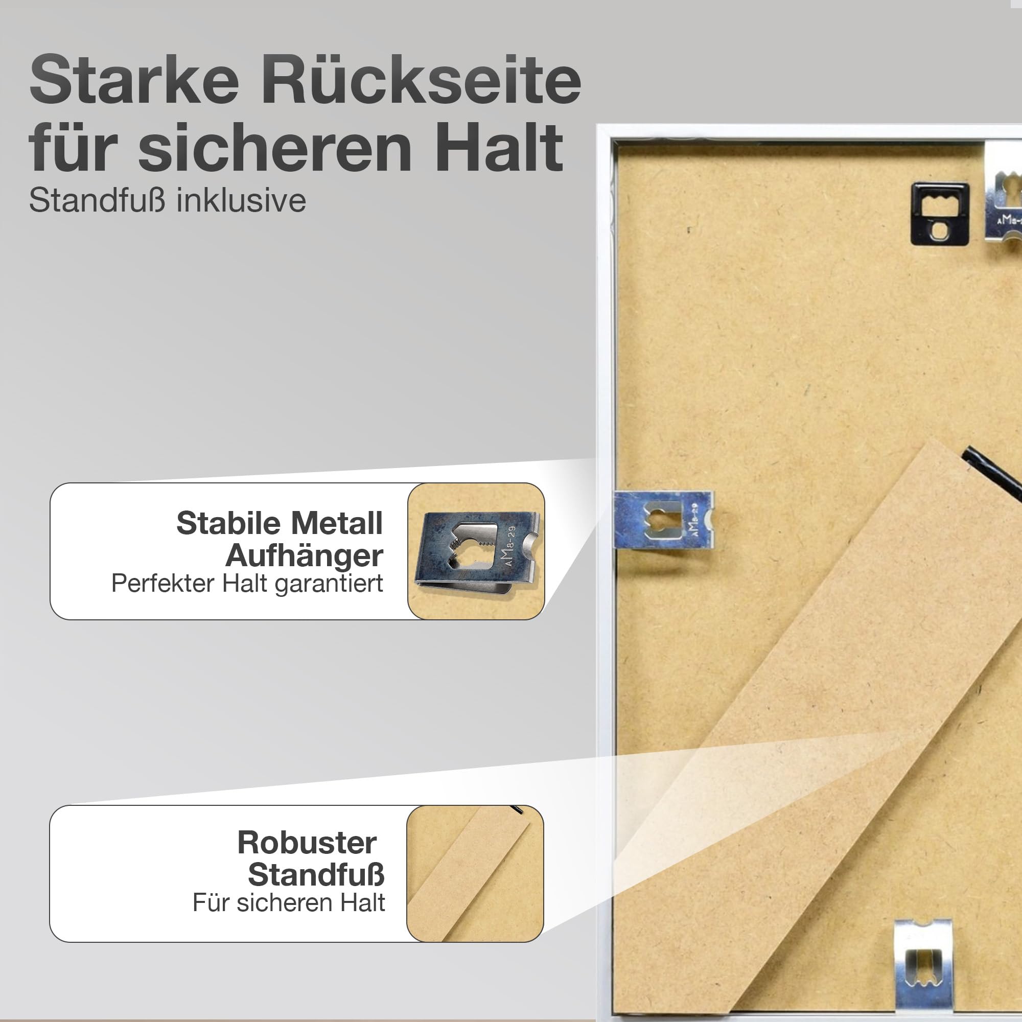 Puzzle Rahmen 50x75 cm in Schwarz Aluminium Profil - Made in Germany - Puzzlerahmen 1000 Teile - 50 x 75 cm - Bilderrahmen für Puzzle 1000 Teile - Aluminiumrahmen