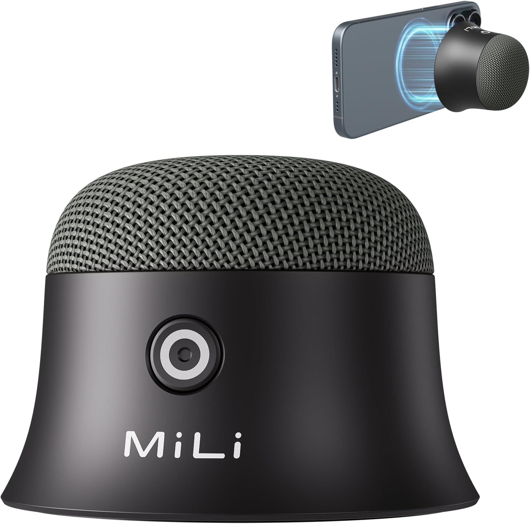 MILI Small Magnetic Bluetooth Speaker, Compatible with MagSafe Speaker for iPhone 16/15/14/13/12, Portable Speakers for shower, Golf, outdoors