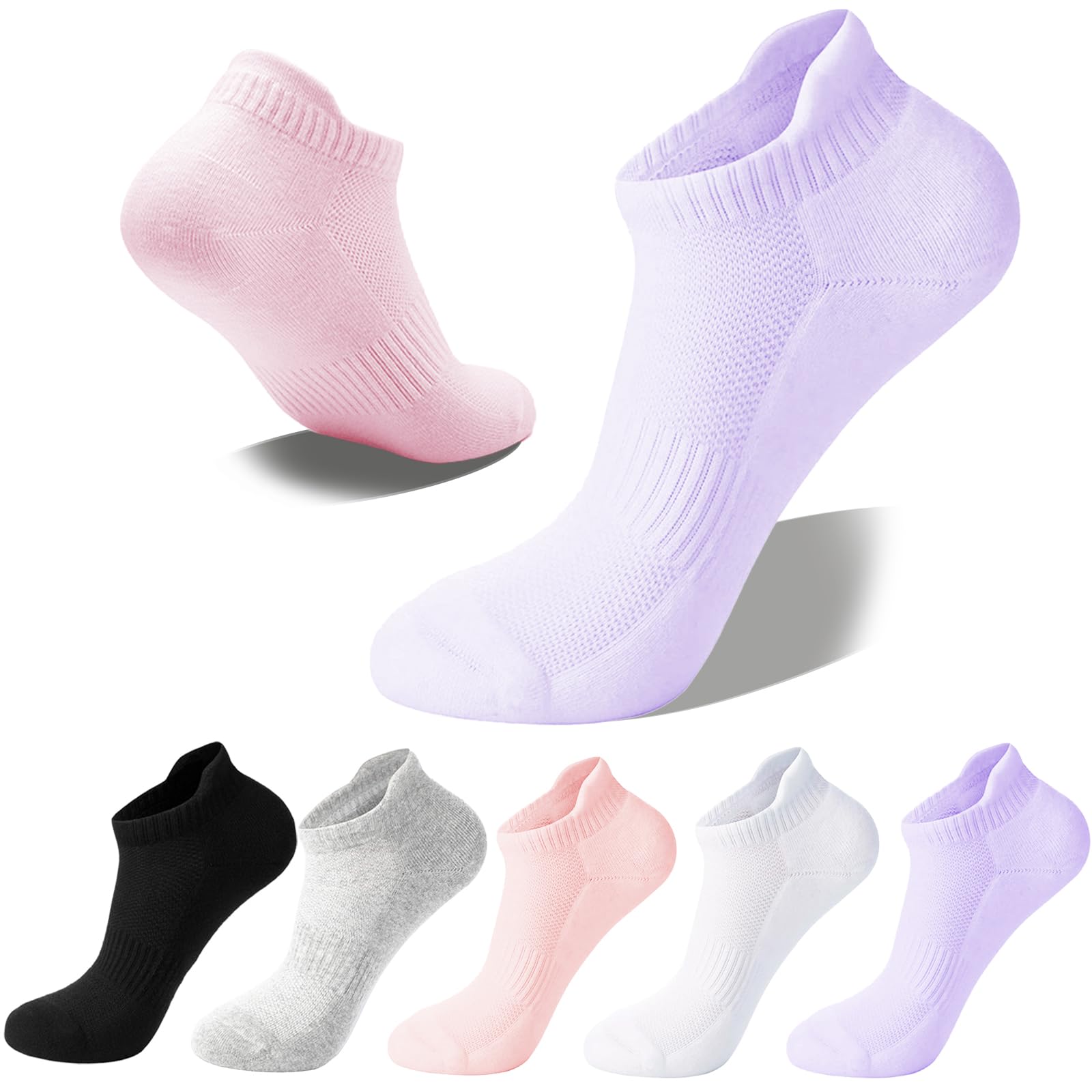 Wamicu Sneaker Socken Herren Damen 5 Paar - Dünne Quarter Baumwollsocken | Kurze Atmungsaktiv Tennissocken Sportsocken Laufsocken, EU 39-42/43-46/47-50