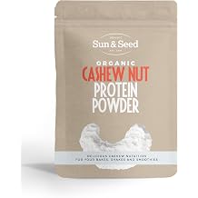 Organic Cashew Nut Protein Powder 300g by Sun & Seed   High in Protein & Fibre - Low in Fat - Plant Based Protein Powder - Made from 100% Organic Cashew Nuts - Vegan Friendly