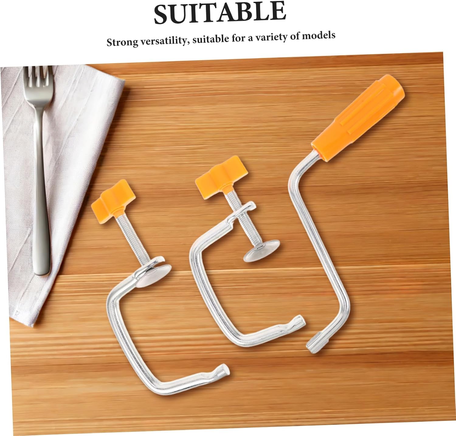Pasta Machine Handle and Clip Replacement Clamp for Manual Dough Roller | Metal and Pp Build, Easy Installation, Universal Fit for Noodle Maker Parts