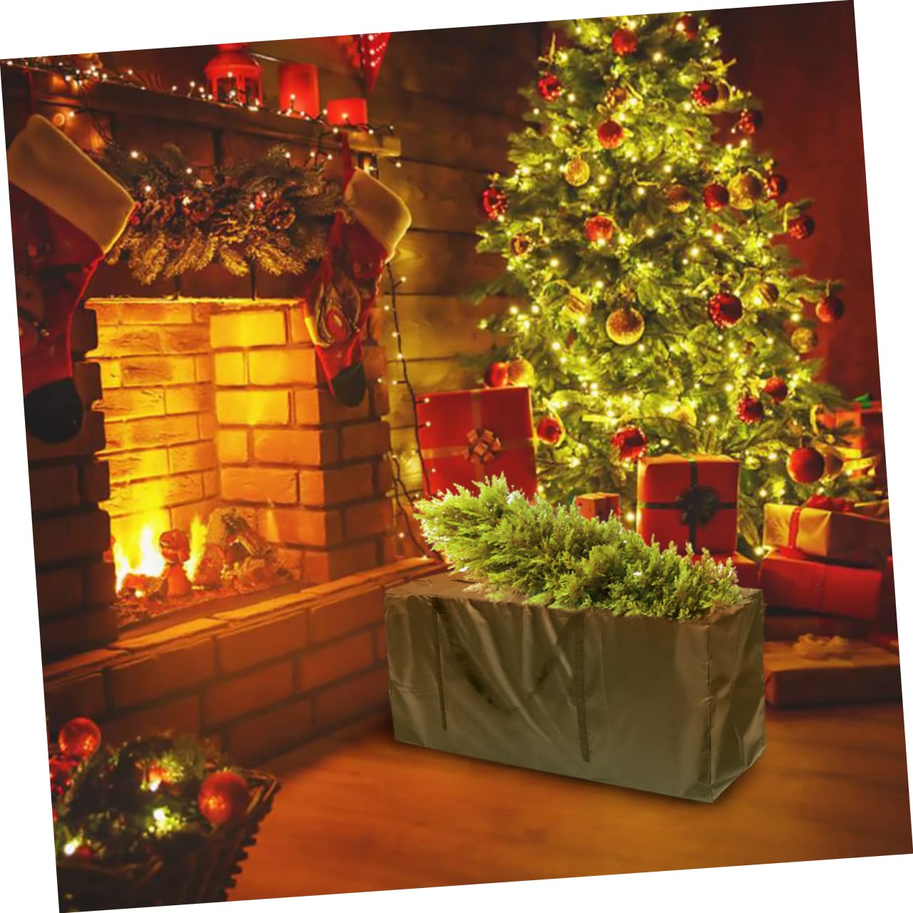 Anneome Oxford Weihnachtsbaum Aufbewahrungstasche Robust Uv Beständig Großer Staubschutz mit Langlebigem Metallreißverschluss für Künstliche Christbäume Lagerung und Schutz