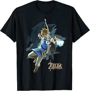 Legend of Zelda Breath of The Wild Link Archer Jump Shot C1 T-Shirt