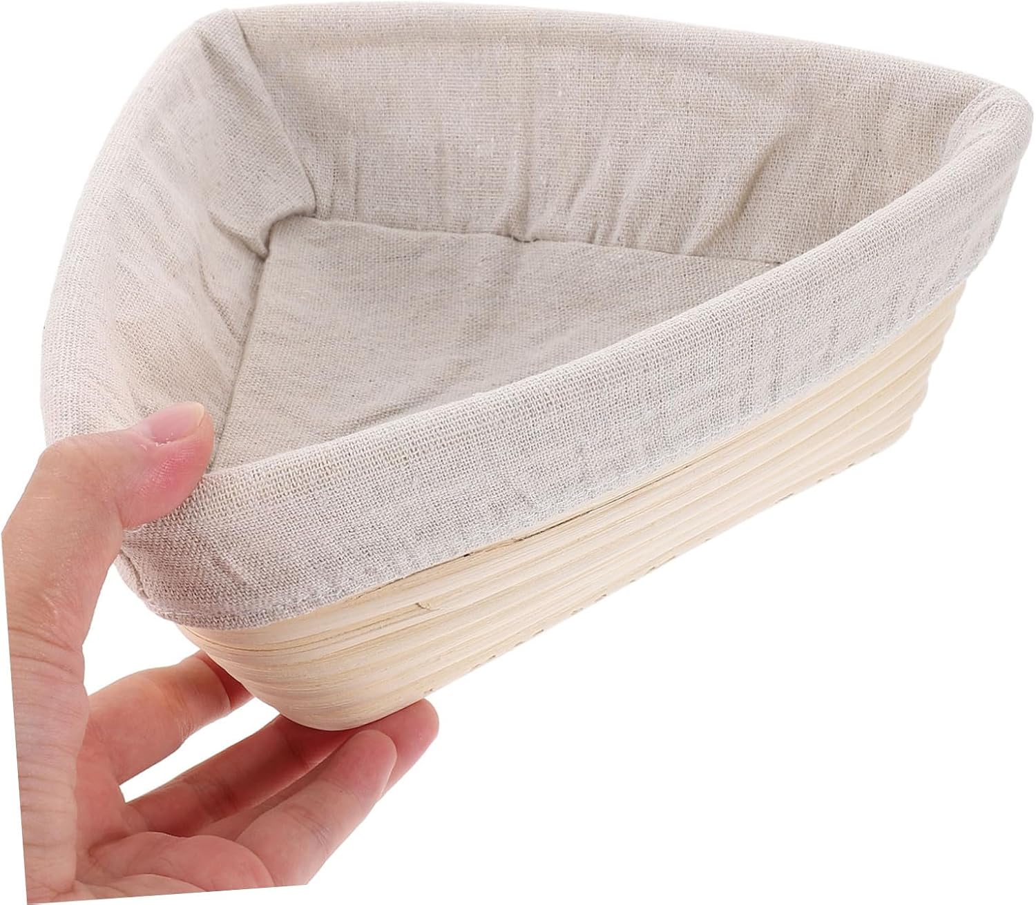 Mikinona 2pcs Triangular Bread Proofing Basket Bread Container for Baking Hand Basket
