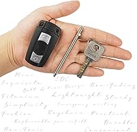 Vista 2 de Mini bolígrafo, bolígrafo EDC de titanio no tóxico con llavero, bolígrafo pequeño compacto y elegante