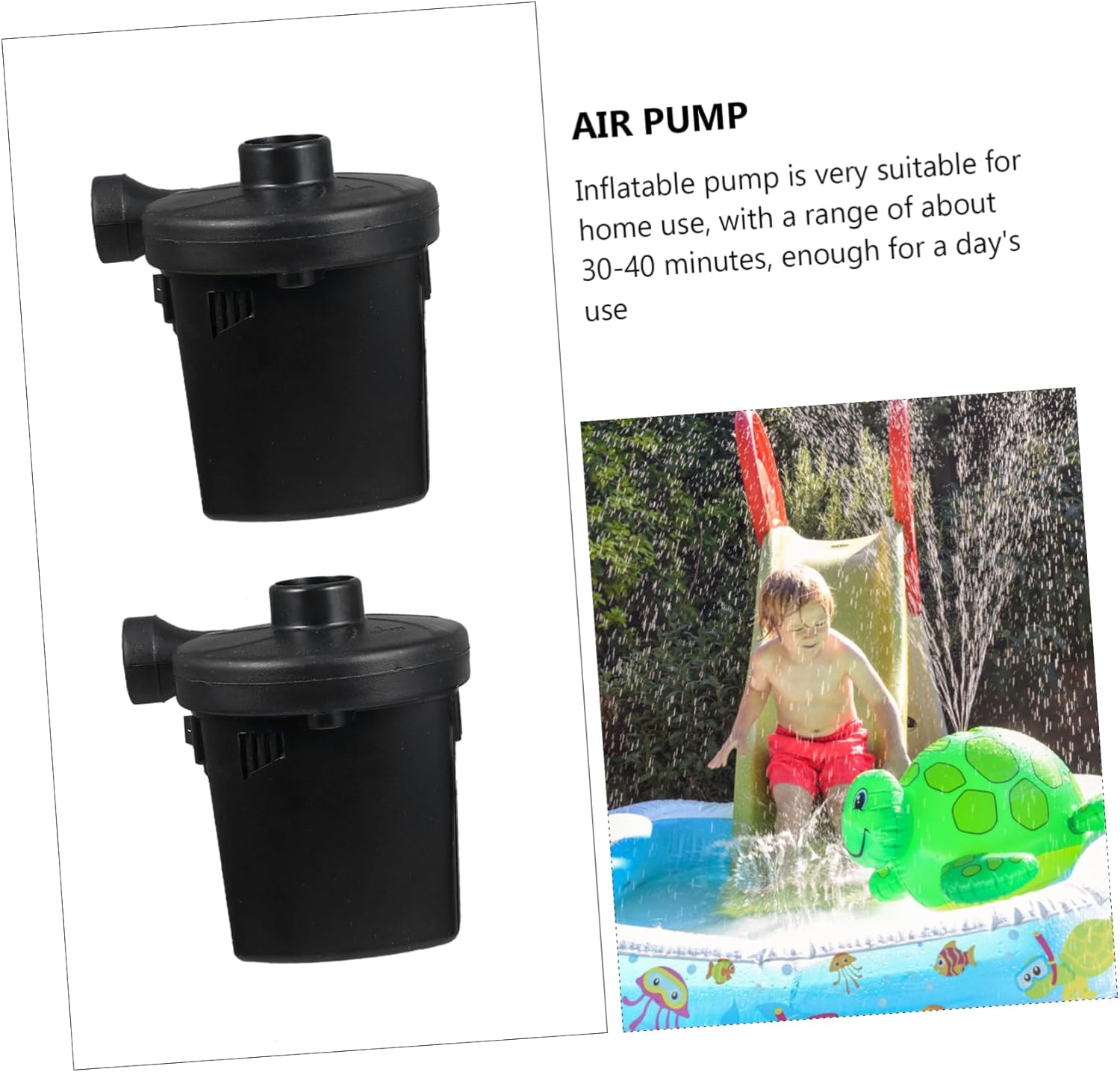 Ciieeo USB Electric Air Pump for Inflatables Portable Inflatable Pump with Nozzles Fast Inflation Deflation for Air Mattress Pool Rafts and More