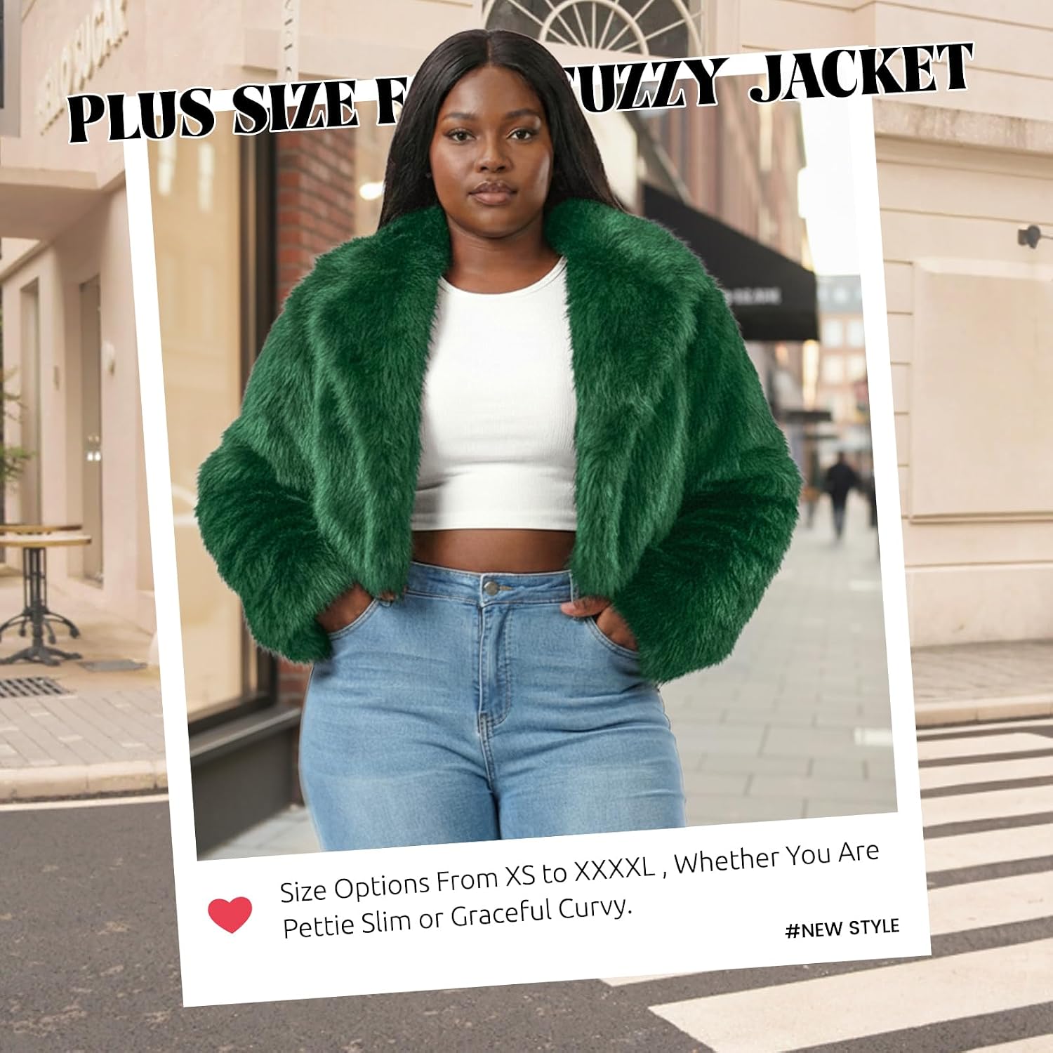 Fur Coats For Women,Plus Size Cropped Faux Fuzzy Jacket Fluffy Fall Coat.