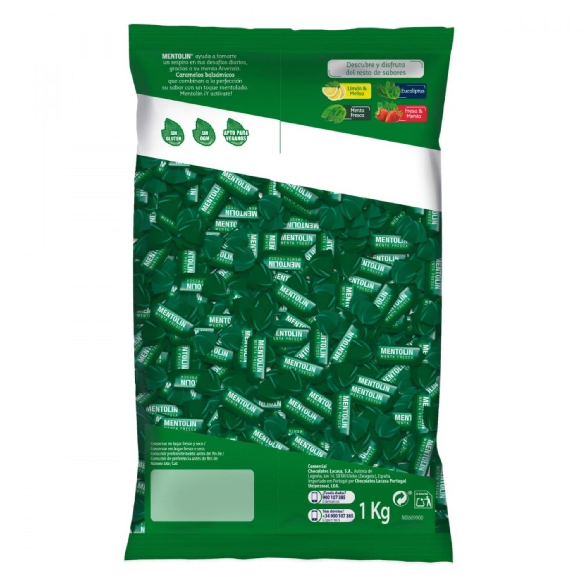 Mentolín Caramelo Balsámico con Azúcar - 1000 gr