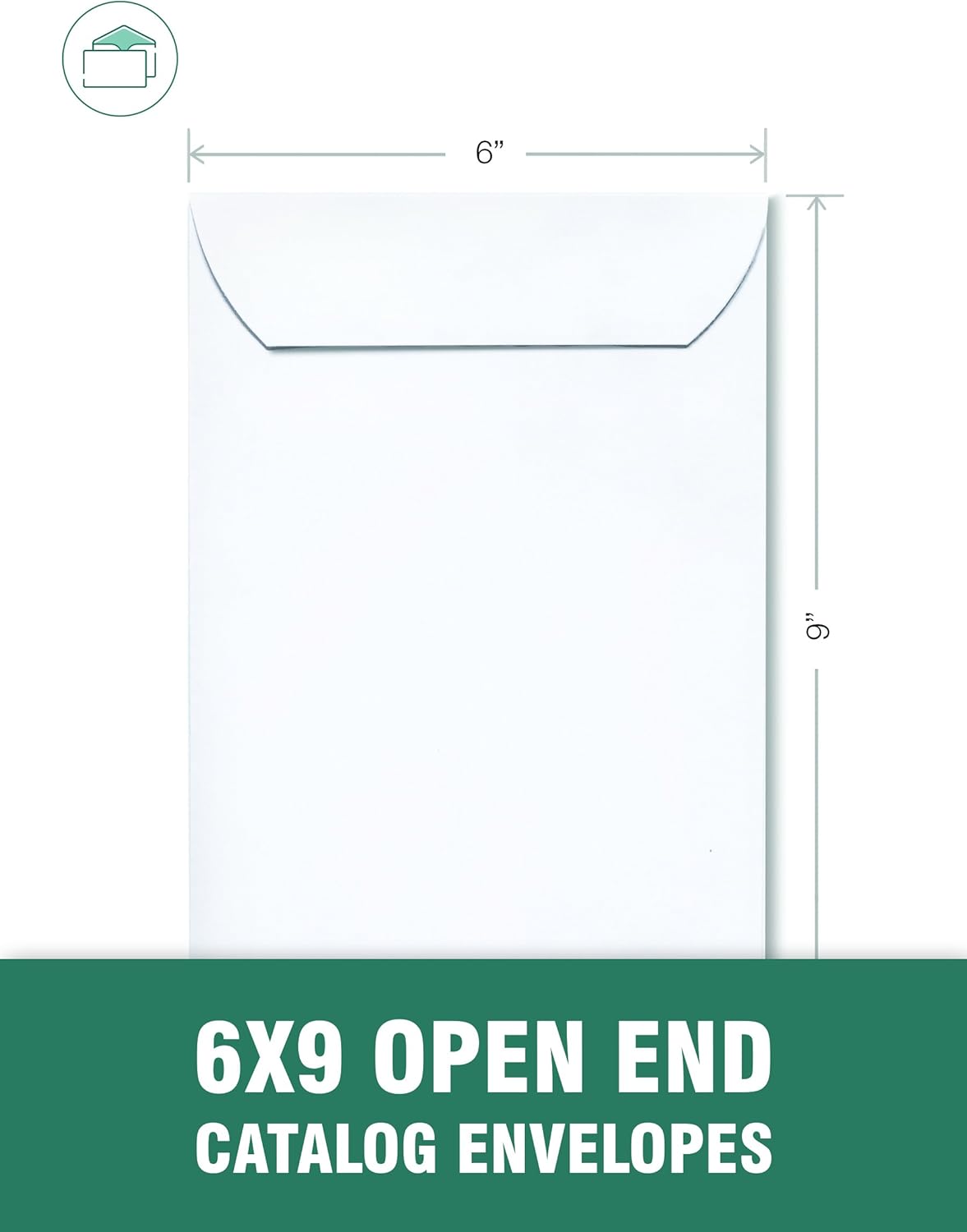 EnDoc 6x9 Open End Self Seal Envelopes - Bright White 28lb Heavyweight Paper 6 x 9 Inches Envelope for Home, Mailing Documents, Office, Business, Legal or School - 250 Pack : Office Products