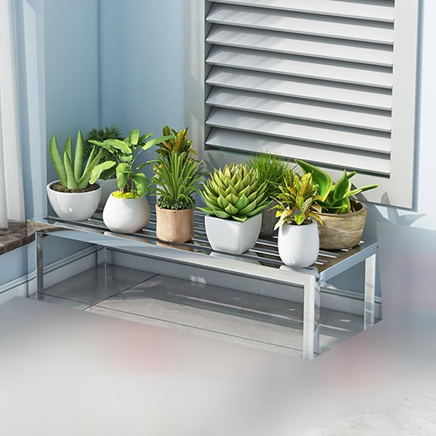 ステンレス製植物棚 花台 プランタースタンド Amazon.co.jp: プランタースタンド ガーデンラック フラワー