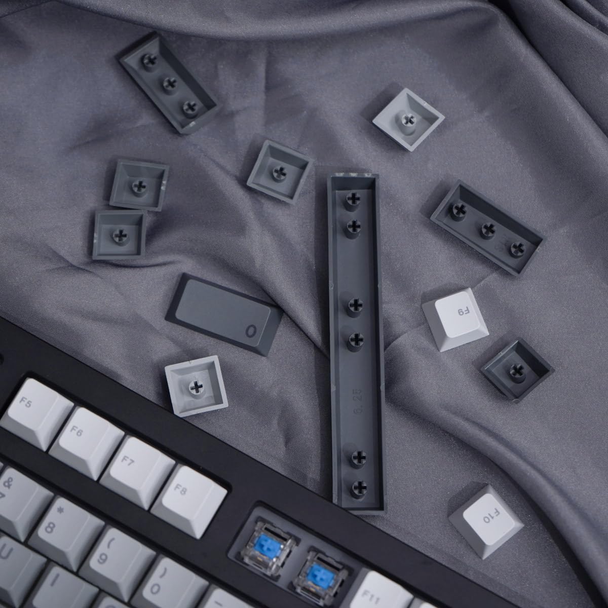 Set di 125 copritasti grigi sfumati Cherry Profile Dye Sub PBT Keycaps Set adatto per 61/87/104/108 Cherry Mx Switch tastiera meccanica