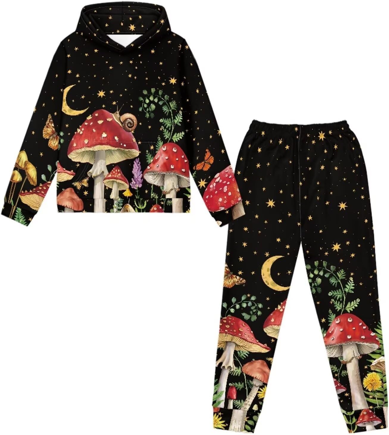 Renewold Kids Hoodie Sweatshirt and Jogger Sweatpants 2 Pieces Sweatsuits Set Girls Tracksuits Long Sleeve Activewear