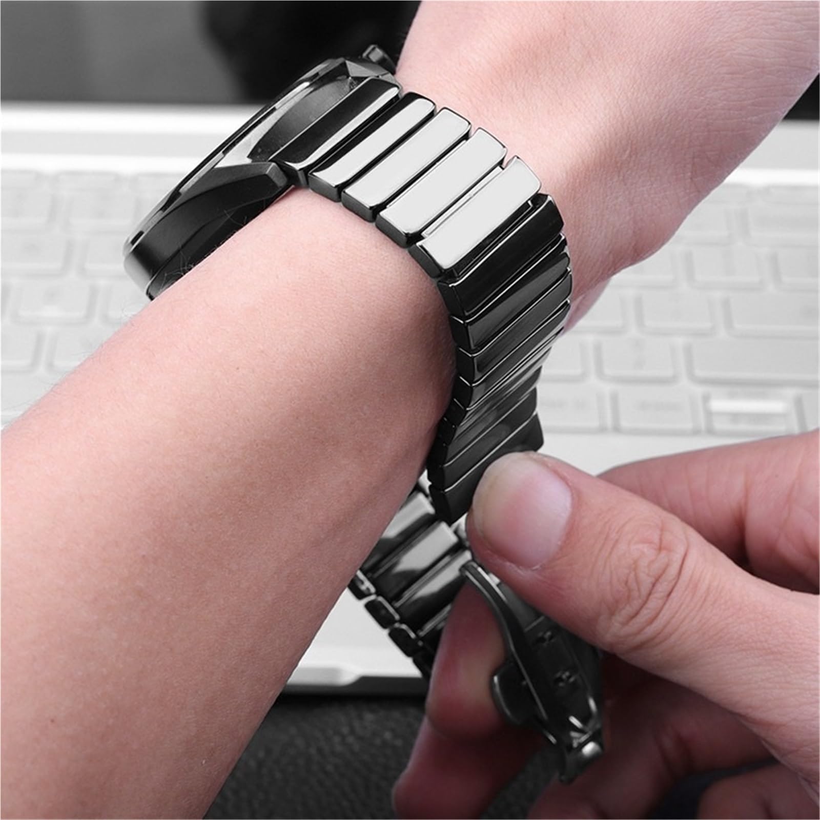Uhrenarmband aus Edelstahl mit Schnellentriegelung, 20–24 mm, Unisex, Ersatzarmband