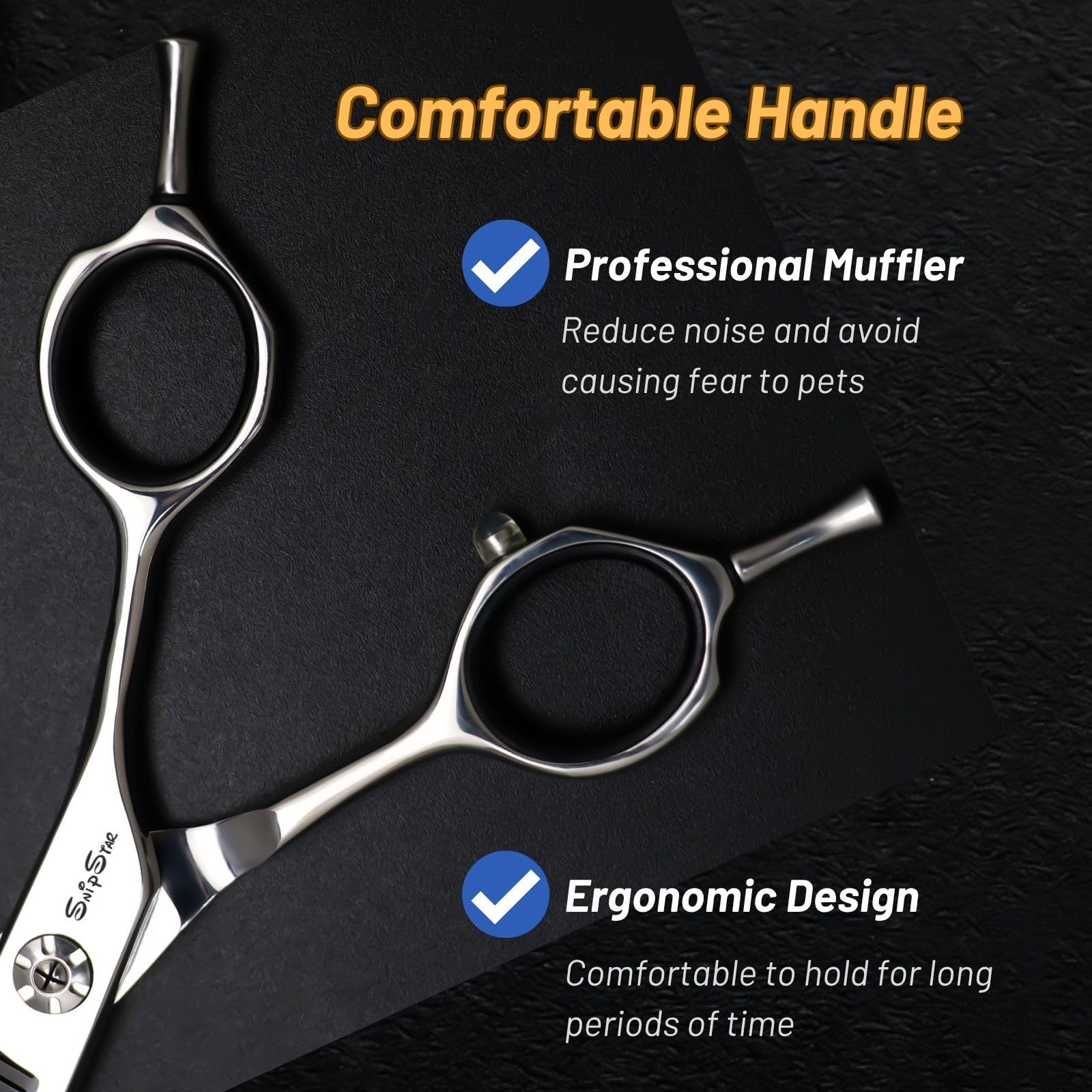 6,5 pulgadas Corte de adelgazamiento curvo 40 dientes Corte de belleza para mascotas 25 grados Corte de perro curvo, tasa de adelgazamiento del 75%