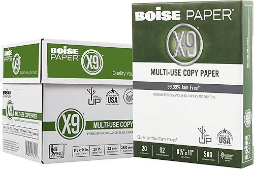 Miniatura 5 de Boise Paper X-9 - Papel de copia multiusos – Sin resma (2000 hojas) Carta de 8.5 x 11 pulgadas SPLOX (caja de fácil transporte) 92 blanco