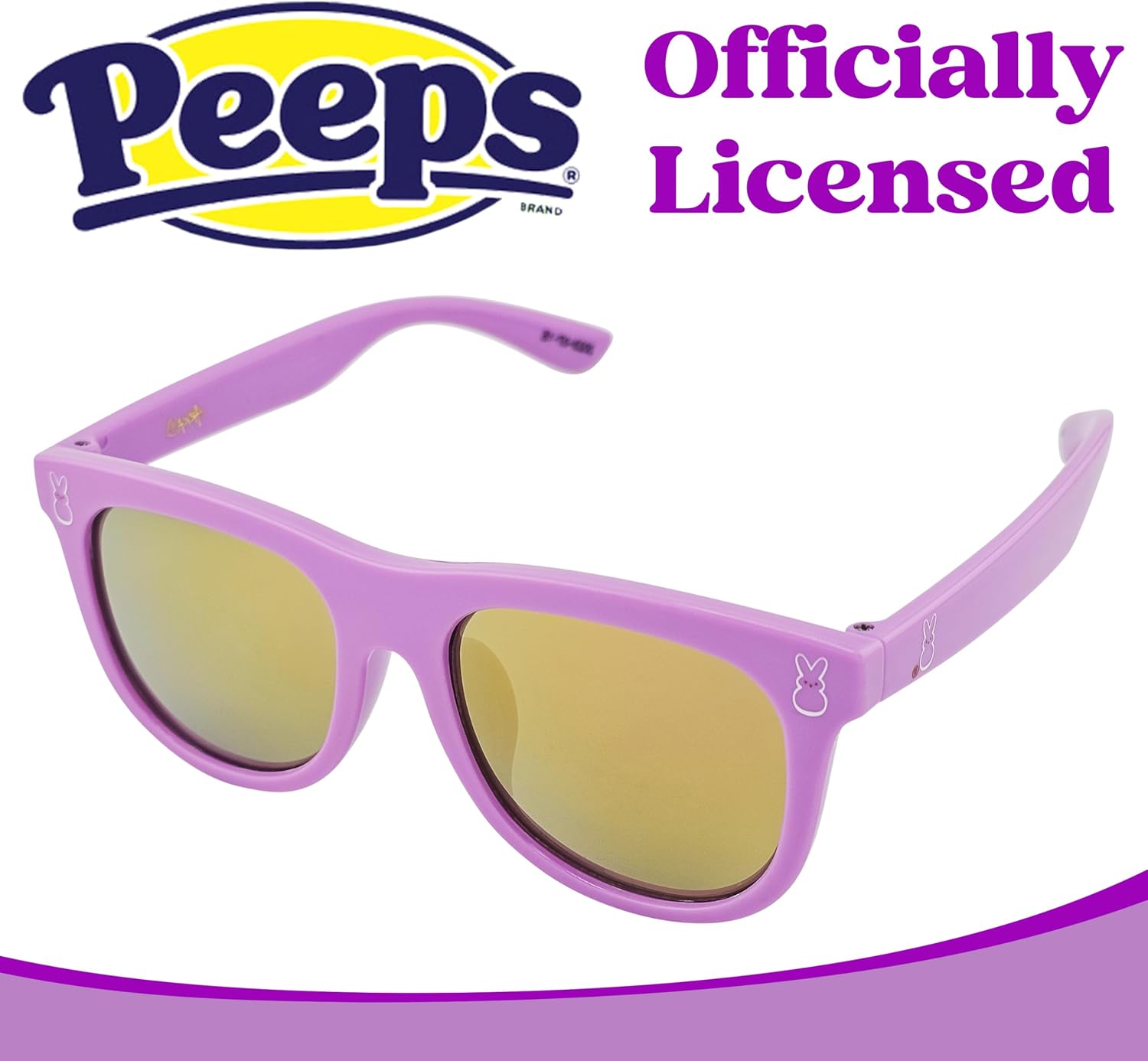 Peeps Sunglasses for Kids | UV 400 | Yellow, Blue, Pink, Purple | One Size Fits Most Kid