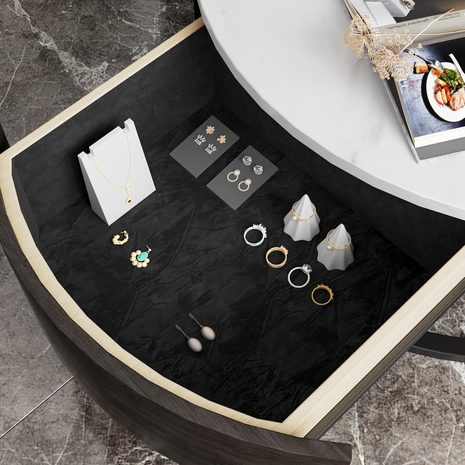 30inX16.5ft Black Wall Paper Peel and Stick Modern Velvet Wallpaper Textured Contact Paper for Cabinets Self Adhesive Luxury Black Velvet Fabric Roll for Bedroom Living Room Wall Decor