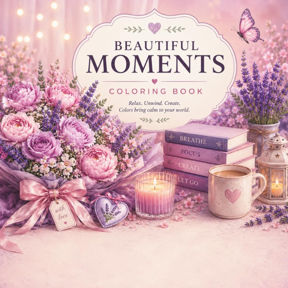 Cozy Flower Bouquets Coloring Book: Relaxing Floral Arrangements, Romantic Bouquets, Peonies, Roses, Tulips & Cottagecore Flowers for Stress Relief and Creative Relaxation