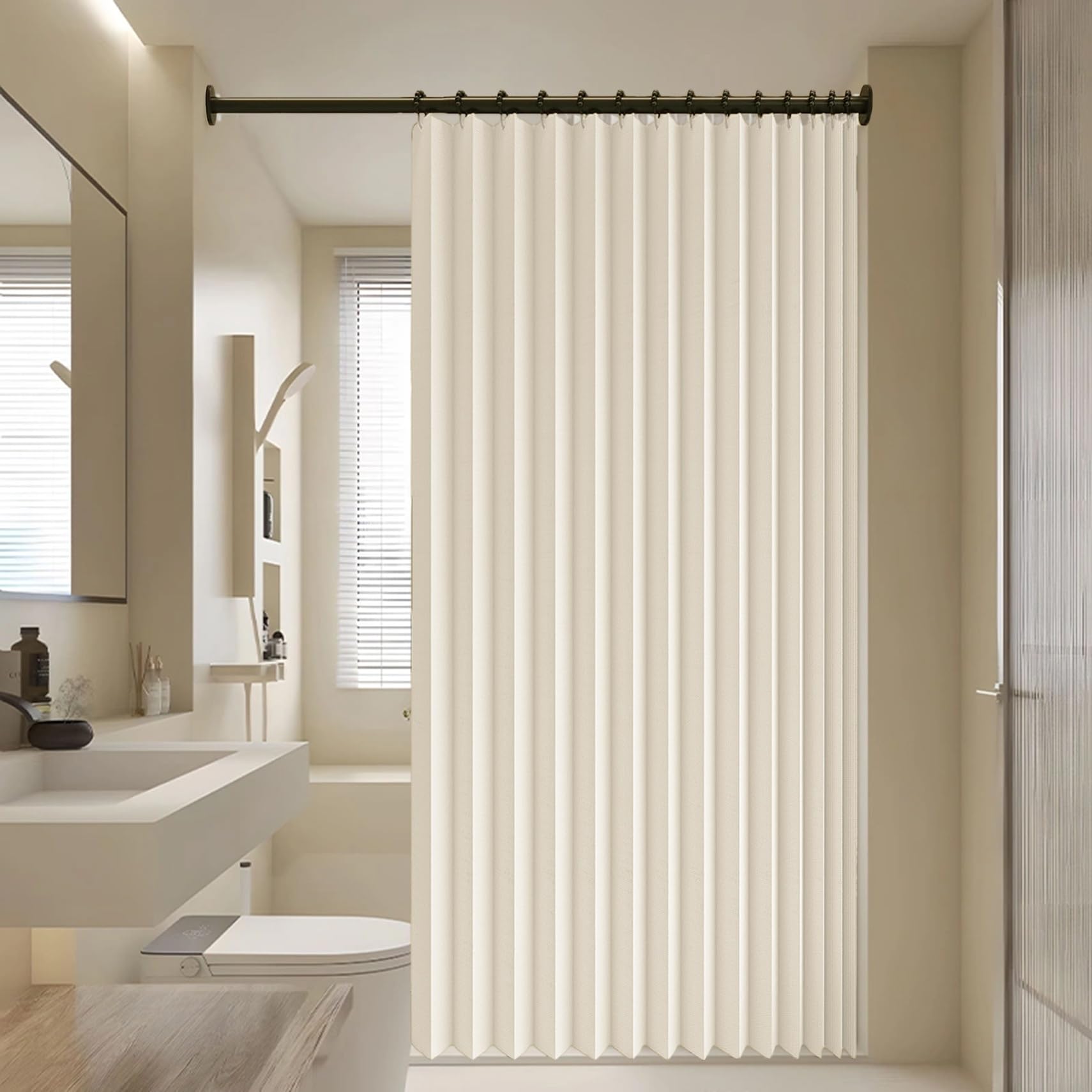 Rideau de porte pliant anti froid magnétique pour bloquer les courants d'air du balcon