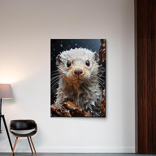 Miniatura 3 de Fox Mother Cub Print, In The Style Of Stencil,Based, Ivory, Kids Wall Art, Kids Wall Art Display, Mom And Baby Animal Art Print, Wall Art, Art Print