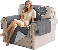 Vista 8 de PrinceDeco Fundas 100% impermeables para sofá de 3 cojines, fundas de sofá modernas con correas elásticas, protector de muebles grueso y suave, apto