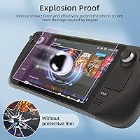 Vista 3 de Paquete de 3 protectores de pantalla con bloqueo de luz azul para Steam Deck/Steam Deck OLED, antirreflejos, antiarañazos, antihuellas