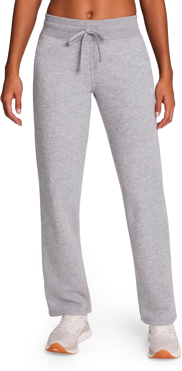 Reebok Womens Cozy Classic Sweatpant, Standard Fit, 30” Inseam, Midweight Cotton-Poly Fleece Fabric