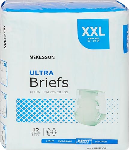 Miniatura 8 de McKesson Ultra Plus - Calzoncillos bariátricos, de gran absorción, pañales desechables para adultos con pestañas, color blanco (XXL, 12 unidades,