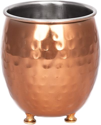 Miniatura 3 de GoCraft Set of 2 Succulent Planter Pots – Small Hammered Copper Mule Mug Style Pots for Cactus, Herbs, Indoor Plants – Decorative Window Box