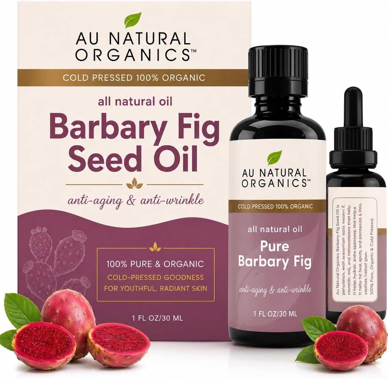 Au Natural Organics Barbary Fig Seed Oil, 1 oz./30 mL
