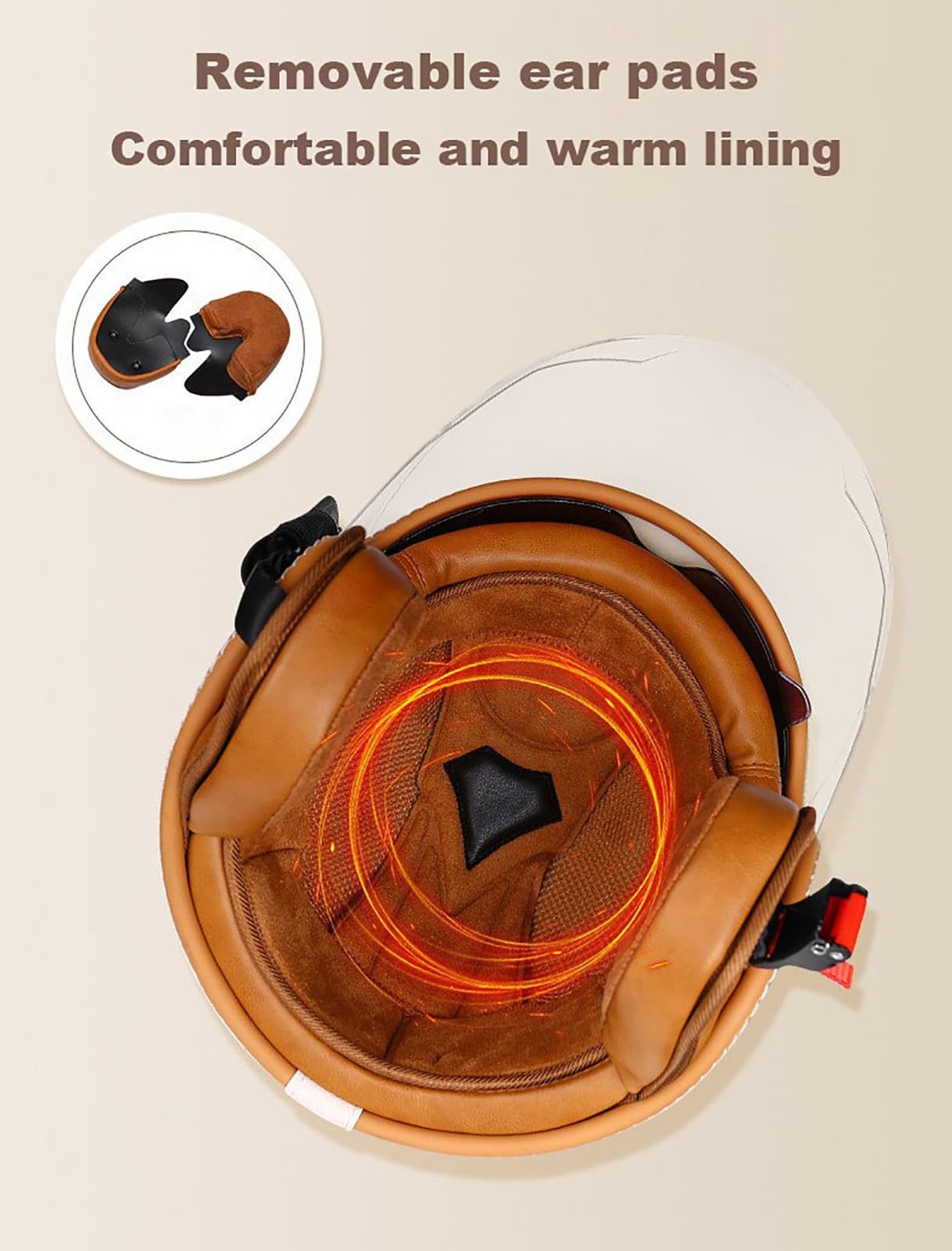 Casco da moto Jet con Bluetooth e microfono integrato, certificato ECE, casco unisex 3/4 per adulti, ideale per moto elettriche, ciclomotori e scooter. 6,L(57-60CM)