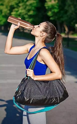 Miniatura 24 de Botella de agua ayurvédica de cobre para deportes, viajes, yoga y uso diario, botella de agua para gimnasio, oficina, senderismo, capacidad al aire