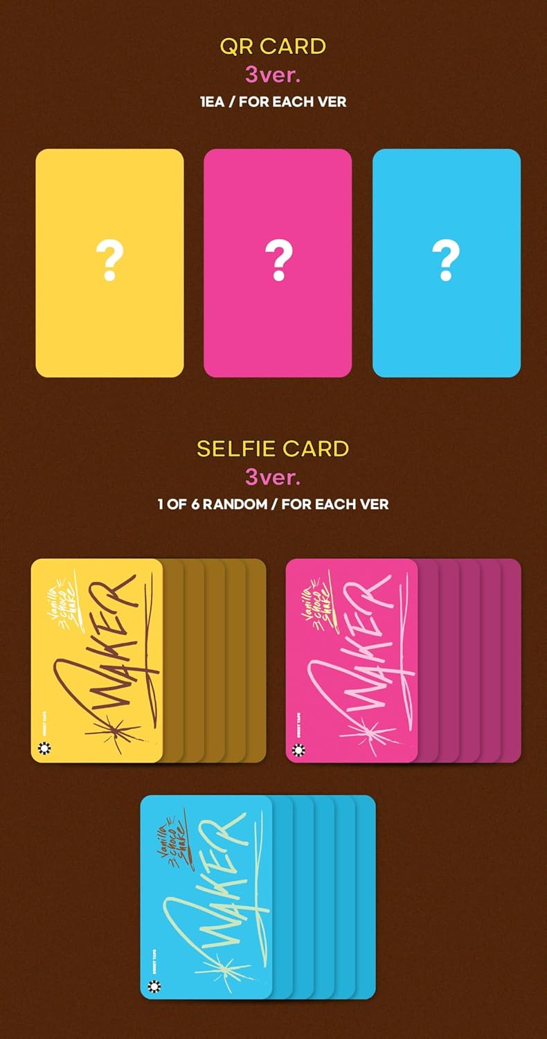 Sweet Tape WAKER Album [3 ver. RISING CARD ALBUM Full Set]+Pre Order Benefits+BolsVos K-POP Inspired Freebies (2nd Mini Album)