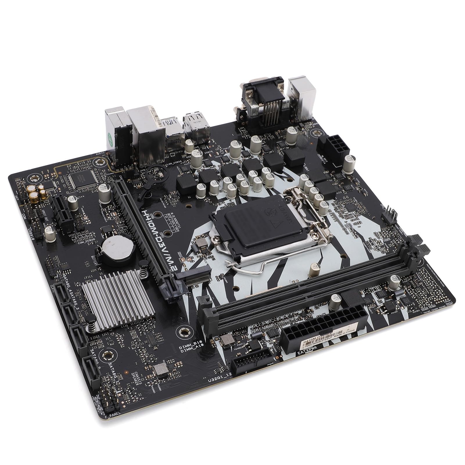Placa Base para Computadora, Zócalo LGA 1200 Core de 10.a Generación Compatible con 2 Ranuras DIMM DDR4 hasta 64 GB de RAM Placa Base de Escritorio, ATX con Ranura SSD M.2 NVMe PCIe 3.0 para
