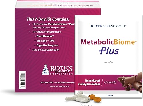 BIOTICS Research MetabolicBiome Plus - Kit de control de peso saludable de 7 días, apoya la salud del microbioma y el lípido sanguíneo equilibrado,