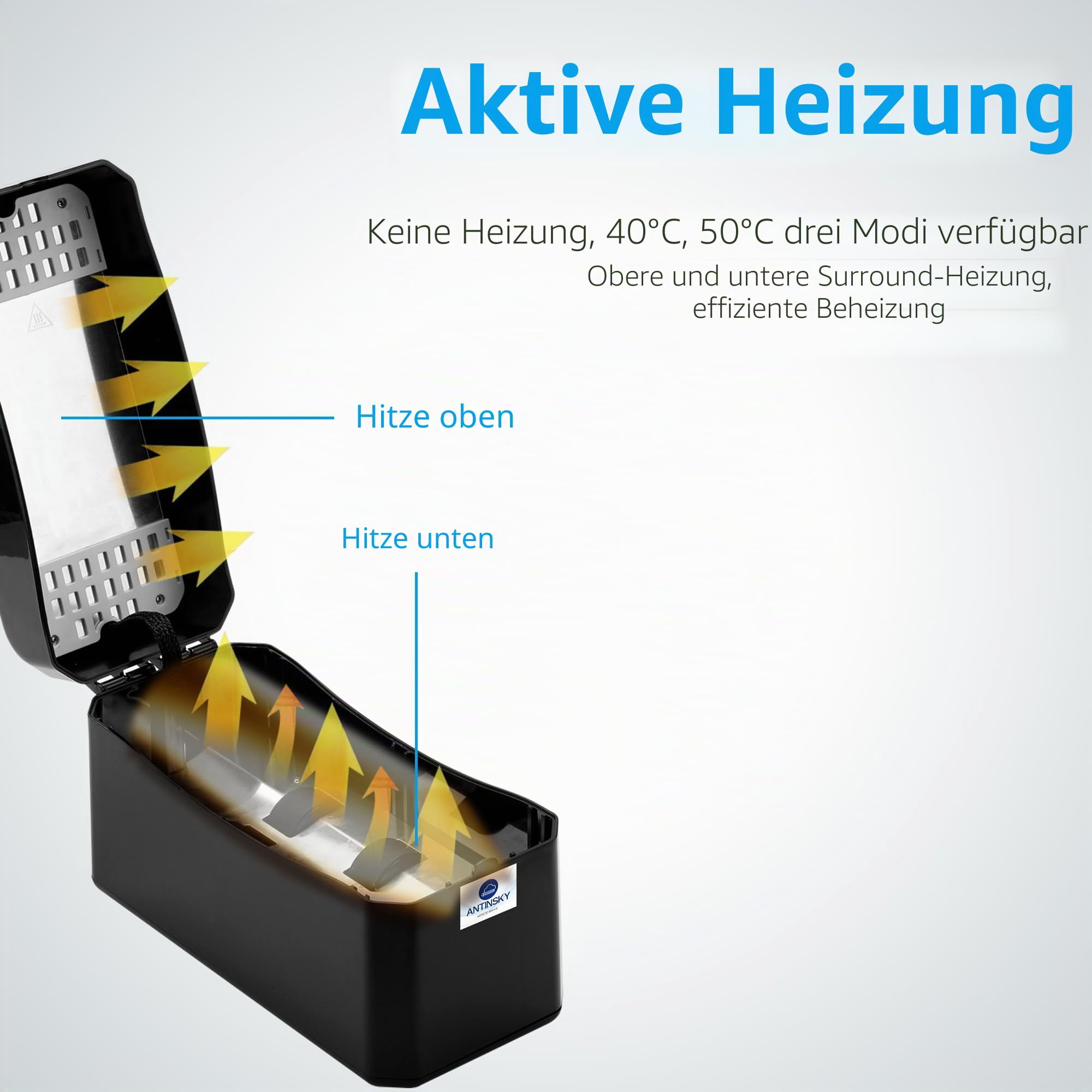 Antinsky HeatMixer-HM100 3D Drucker Harzmischer und Heizung, keine Heizung, Vorheizen auf 40 und 50°C zur Verbesserung der Druckqualität für Phrozen Anycuc Elegoo 250g/500g/1kg LCD DLP SLA Harze