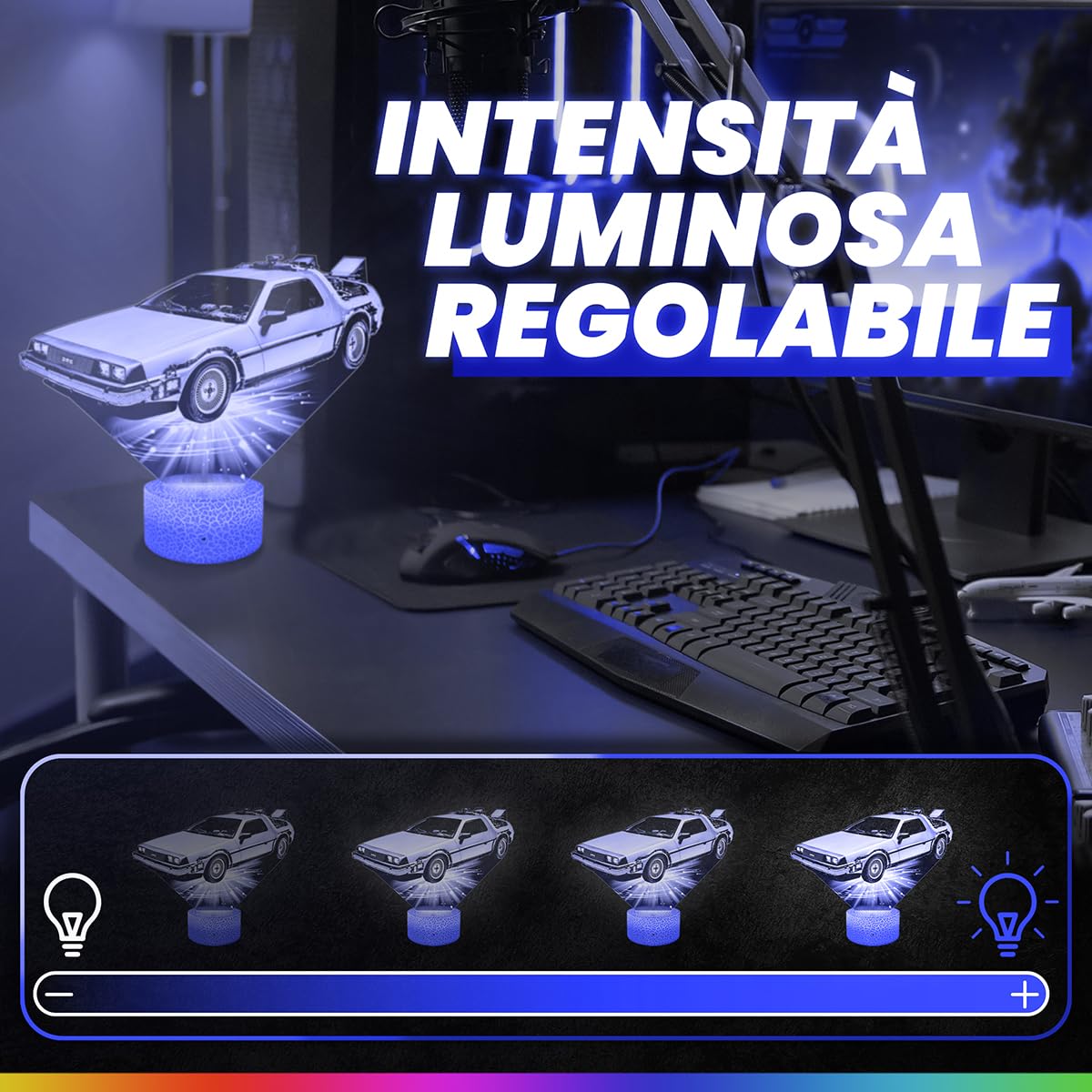 Lampada da comodino, Luce notturna tattile L. Messi Argentina Lampada