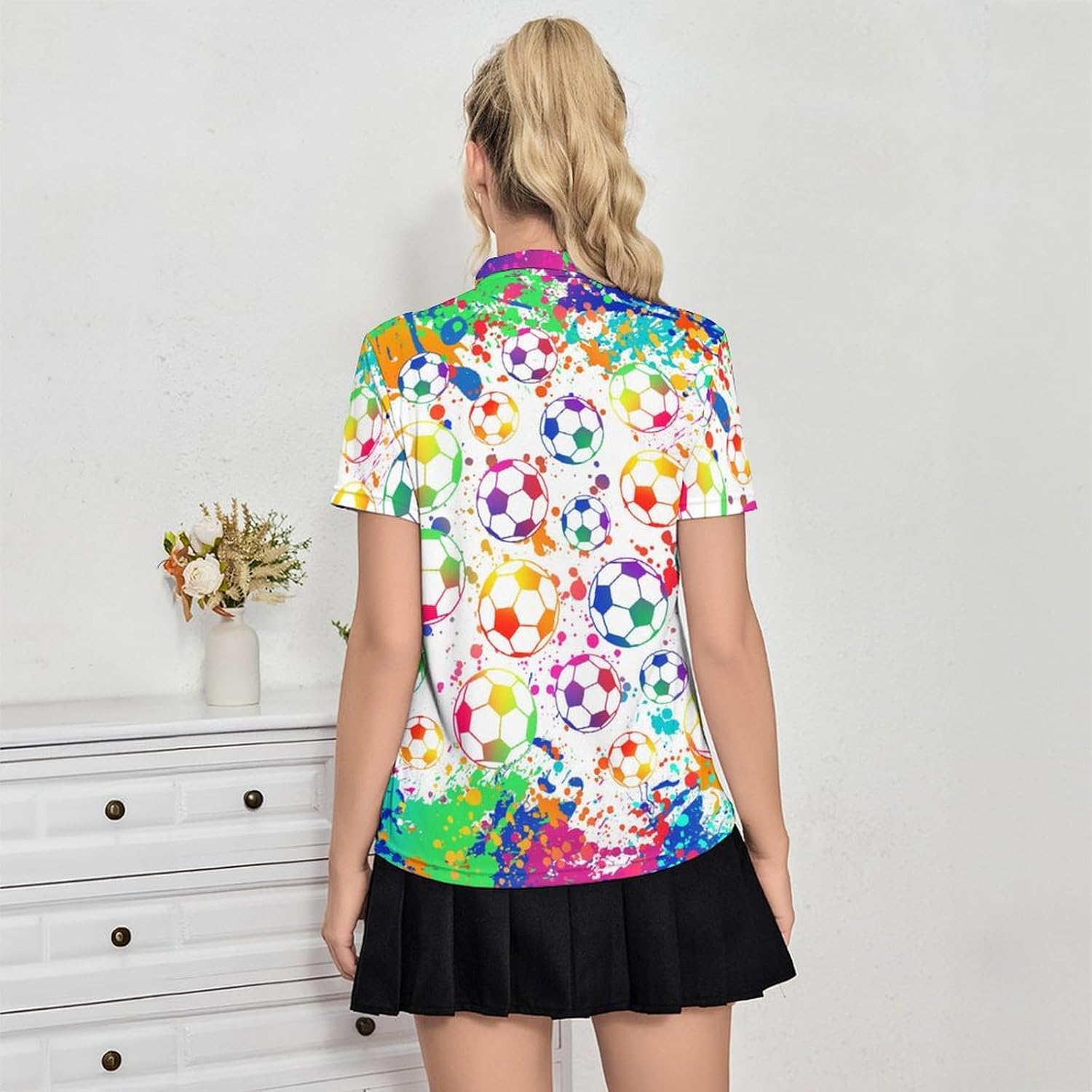 Golf Shirt for Womens - Performance Moisture Wicking Polo Shirts Quick-Dry Golf Polo Shirts