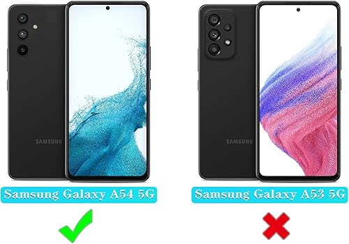 Miniatura 2 de Qinmay Funda para Galaxy A54 5G, Samsung Galaxy A54 5G con protector de pantalla HD (paquete de 2), funda para Samsung A54 5G, duradera, a prueba de