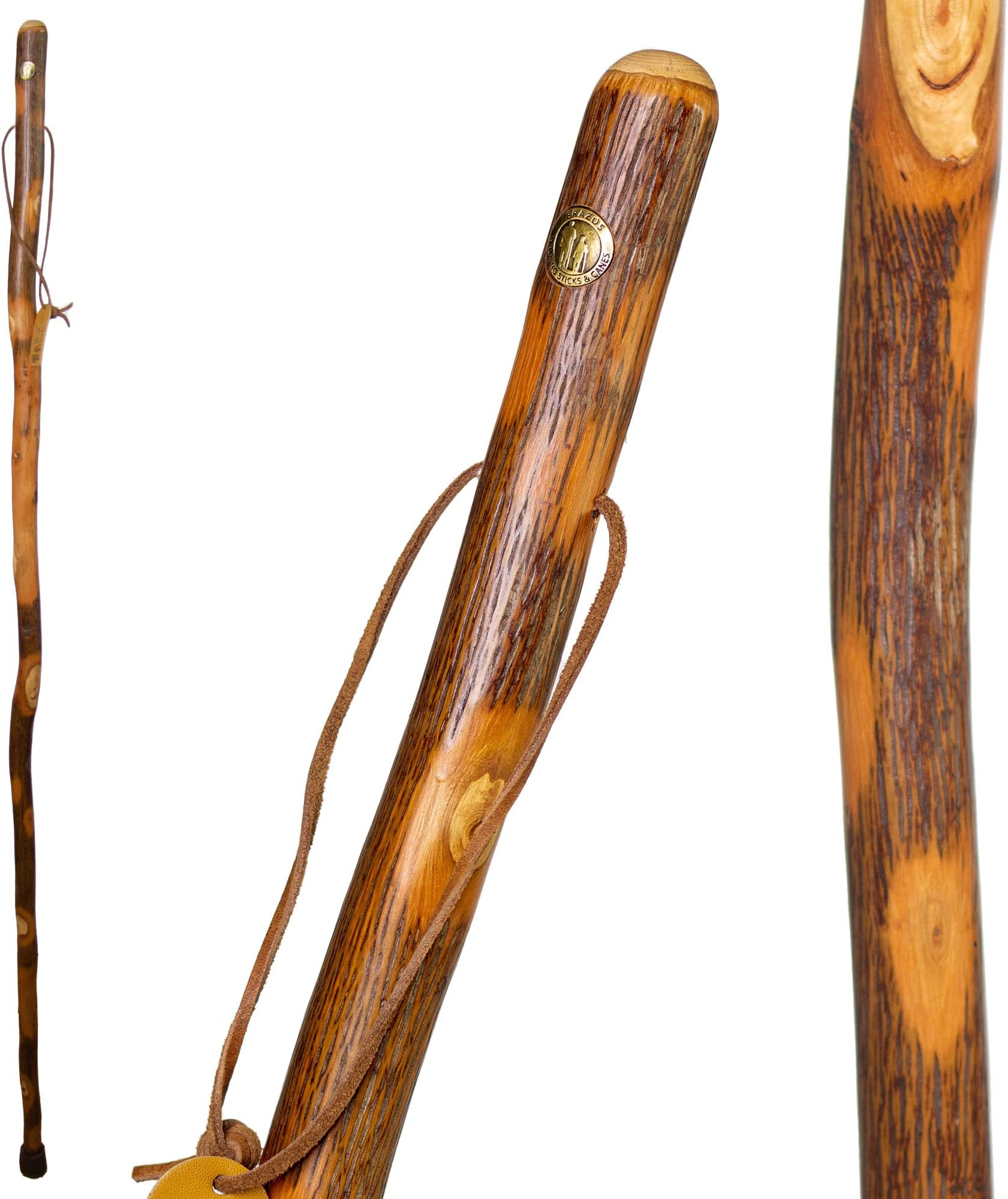 Brazos 58" Free Form Hawthorn Wood Walking Stick Hiking