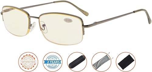 Miniatura 2 de CessBlu Lentes de computadora de media llanta para mujeres y hombres, lentes de filtro de luz azul