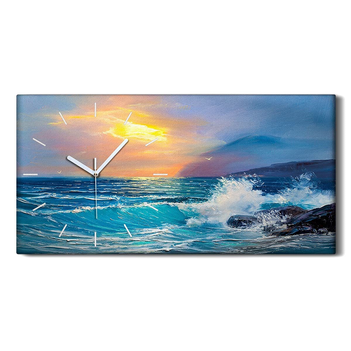 Horloge sur toile silencieuse Coloray pour dormir sans bruit dans la chambre