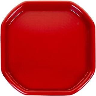 Childrens Fun Play Sand Pit Tray Plastic Small Mixing Tray 70cm x 70cm Assorted Tuff Tray Kids Messy Activities for Cement Mortar and Sand Plastering (Red)