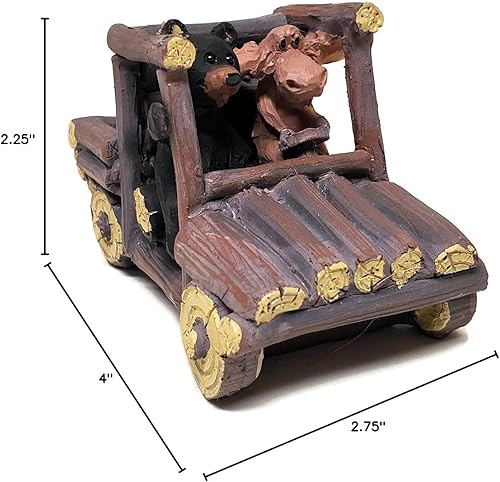 Miniatura 6 de Figura decorativa de oso y alce en tronco UTV SXS lado a lado