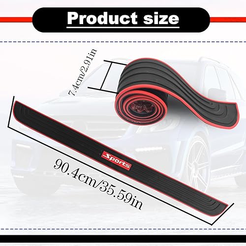 Miniatura 2 de Protector de parachoques trasero de automóvil, para automóvilSUV, universal de goma antiarañazos, accesorios exteriores del maletero, protector de