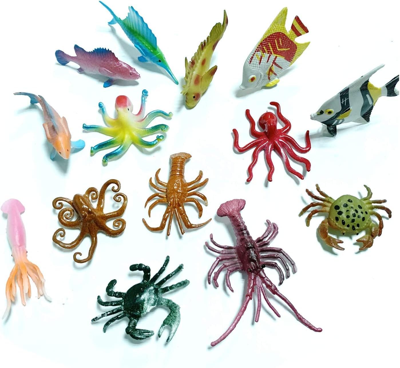 50Pcs Mini Resina Aragosta Giocattoli, Rosso Piccola Miniatura Aragosta