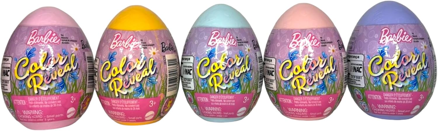 Barbie Color Reveal Pets Easter Egg HCC74 Series Complete Set of 5 ...