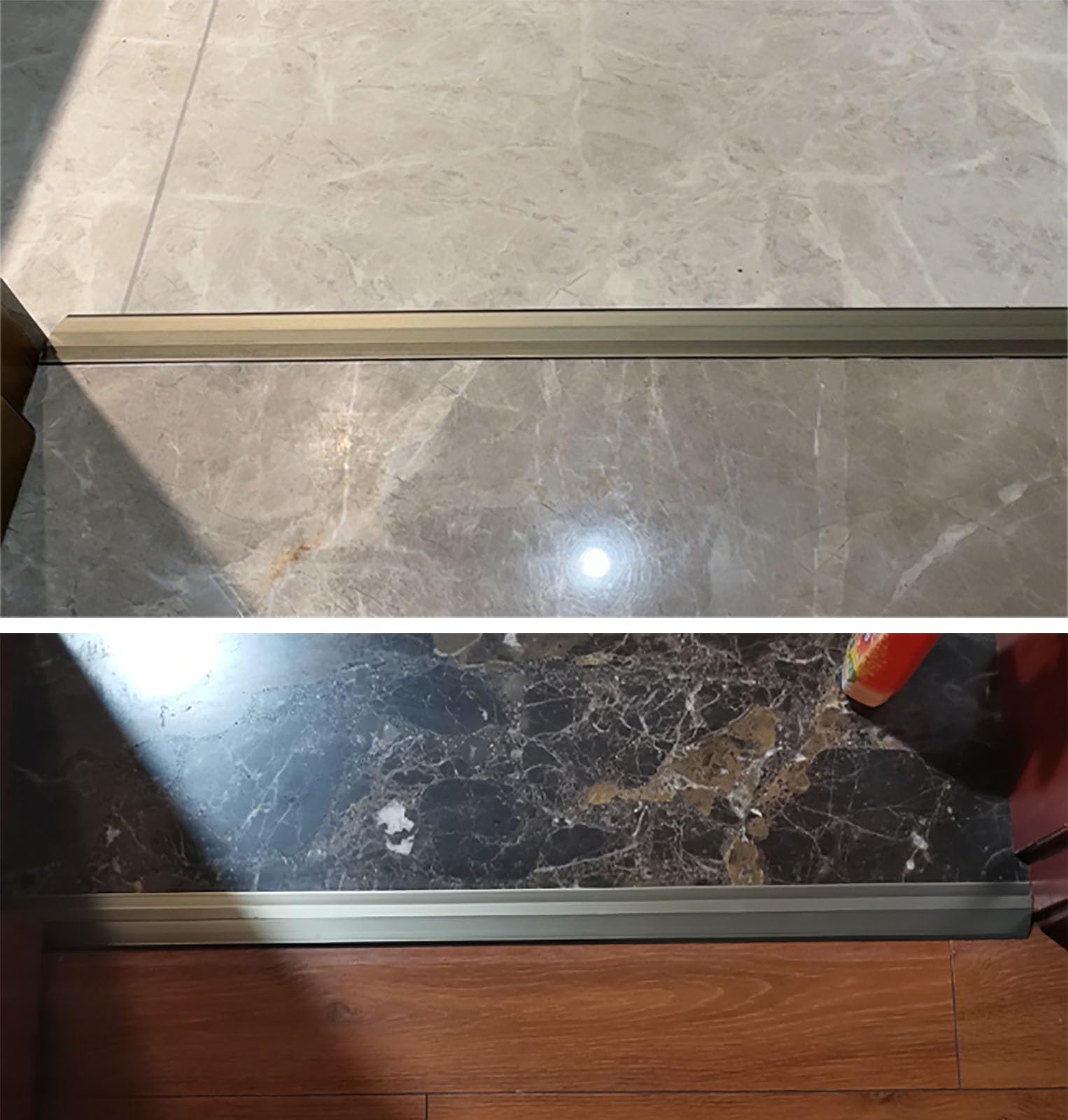 Antypoślizgowa aluminiowa rampa progowa - listwa przejściowa 90 cm zapewnia łatwy dostęp i bezpieczeństwo - idealna do podłóg laminowanych, dywanów i płytek