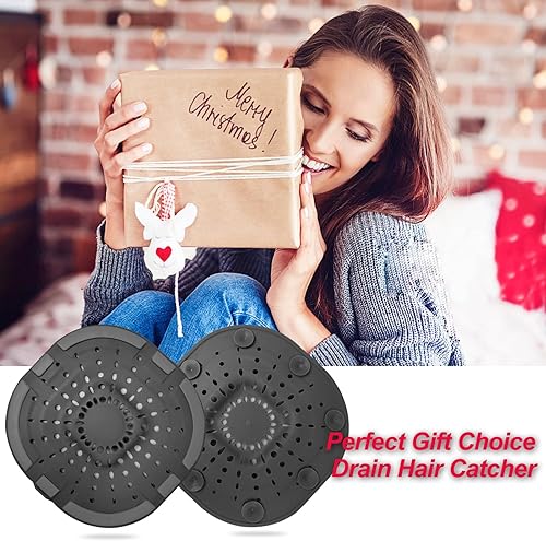 Miniatura 27 de Recolector de cabello cuadrado con ventosas para desagüe, tapón de silicona para ducha, fuerte adhesión, fácil de instalar para baño, tina y cocina